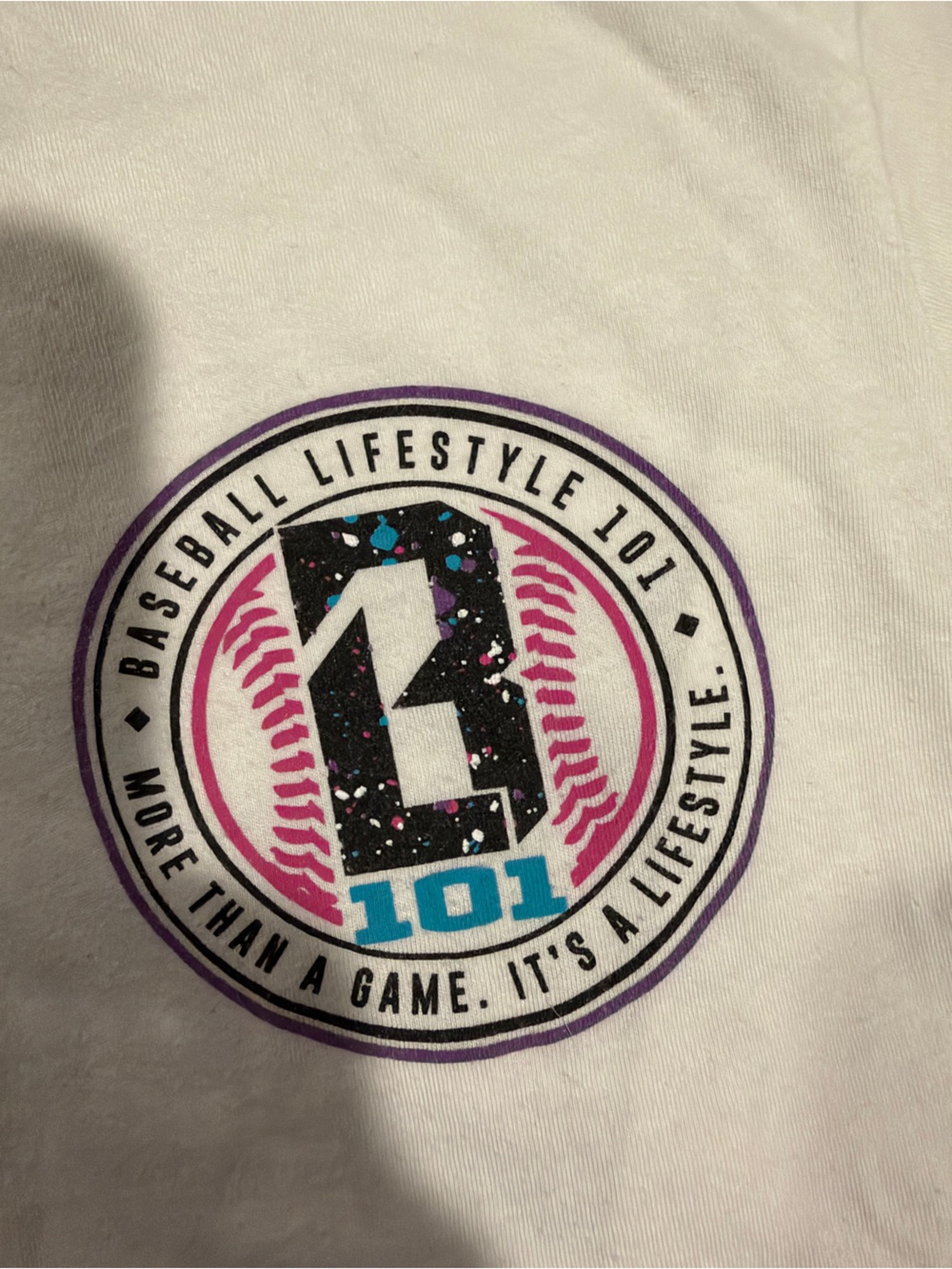 Boys Baseball Lifestyle 101 Tee "More than a Game. It's a Lifestyle" Sz Large
